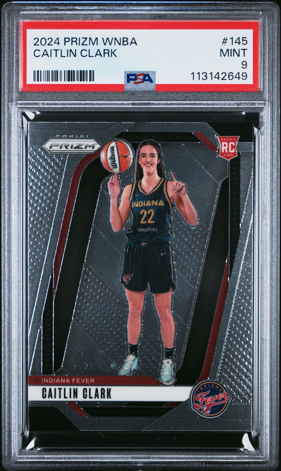 2024 Panini Prizm Wnba Caitlin Clark #145 Mint 9 front