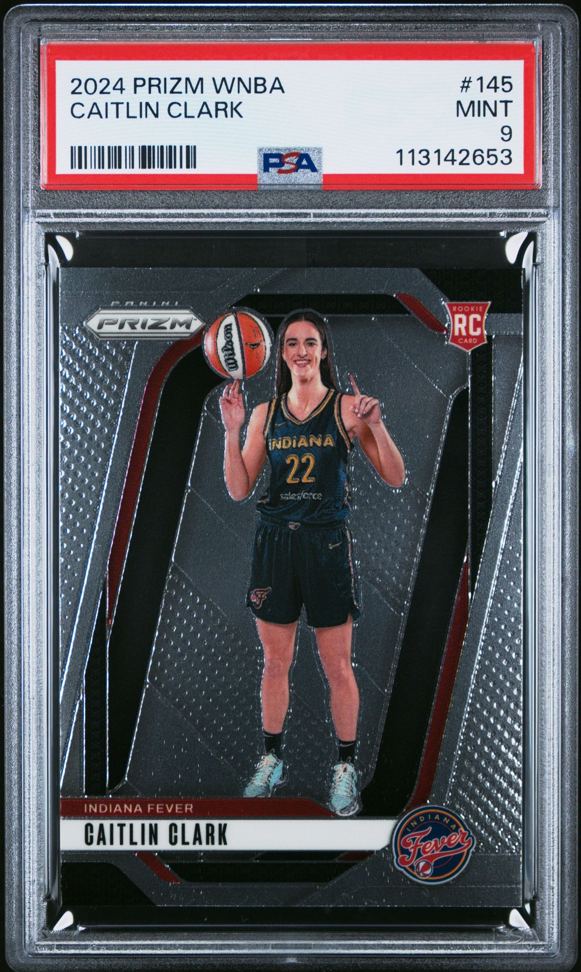 2024 Panini Prizm Wnba Caitlin Clark #145 Mint 9 front