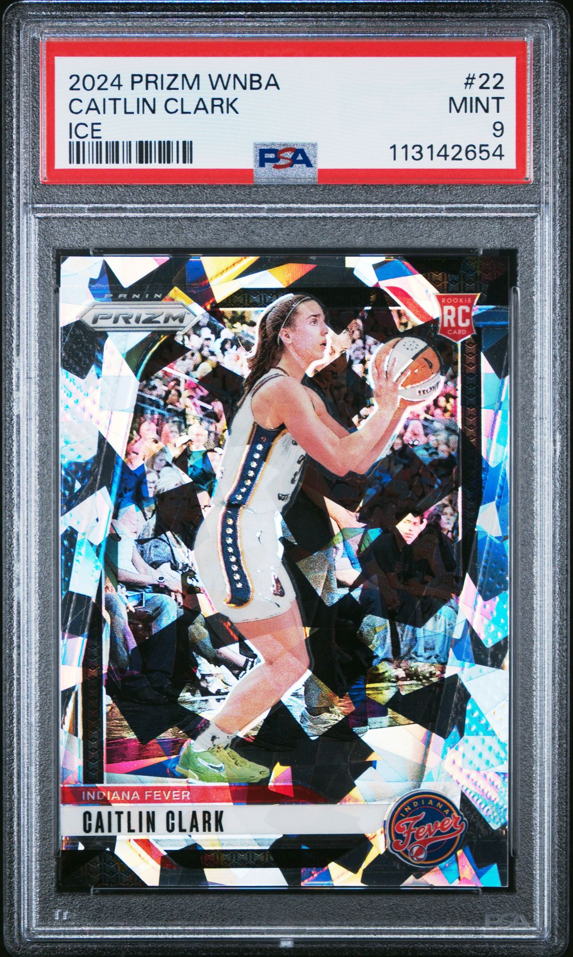 2024 Panini Prizm Wnba Caitlin Clark #22 (Ice) Mint 9 front