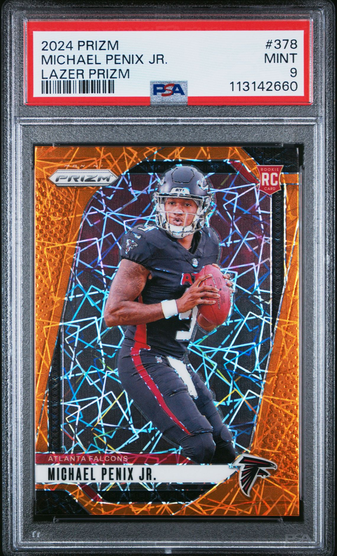 2024 Panini Prizm Michael Penix Jr. #378 (Lazer Prizm) Mint 9 front