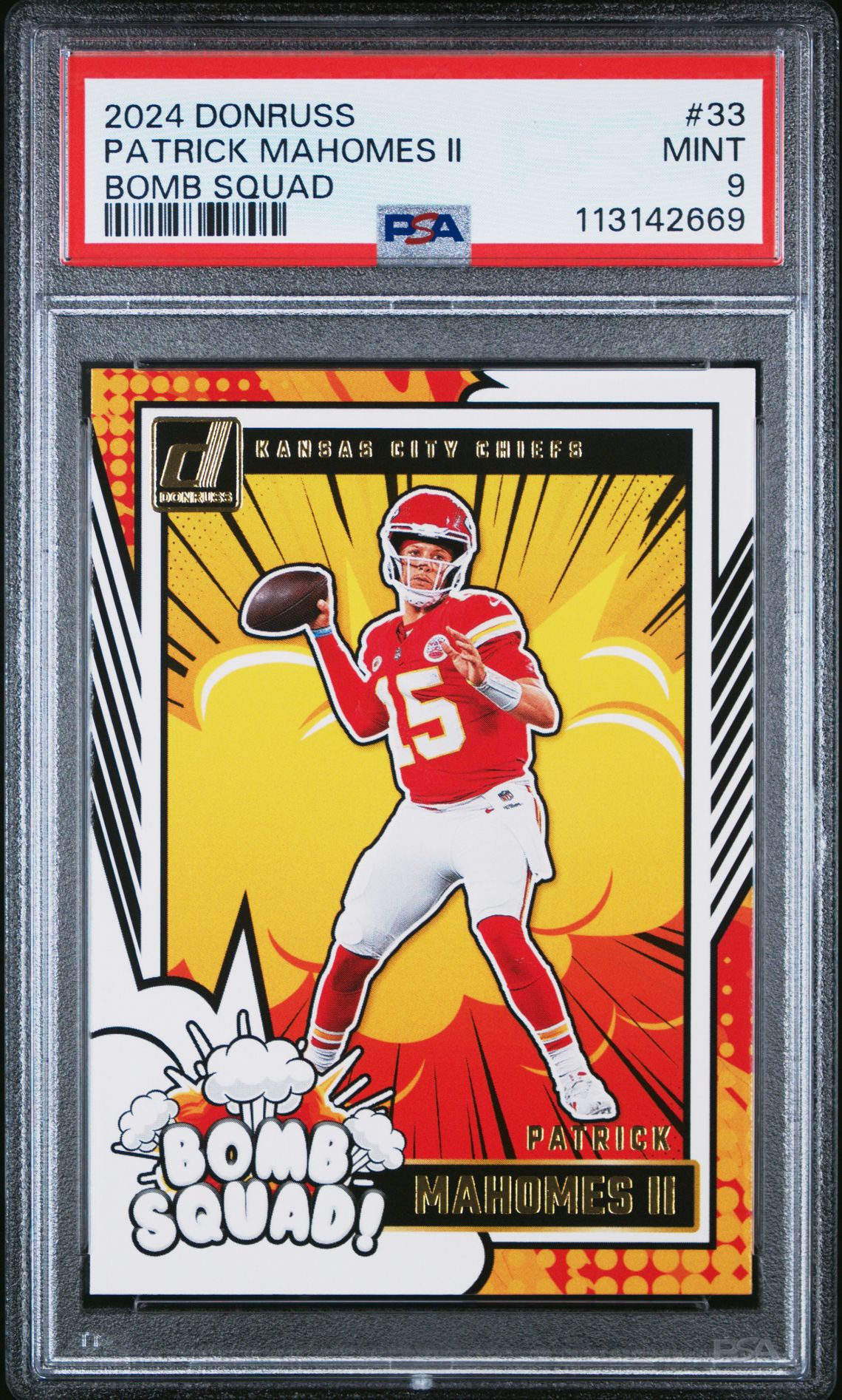 2024 Panini Donruss Bomb Squad Patrick Mahomes Ii #33 Mint 9 front