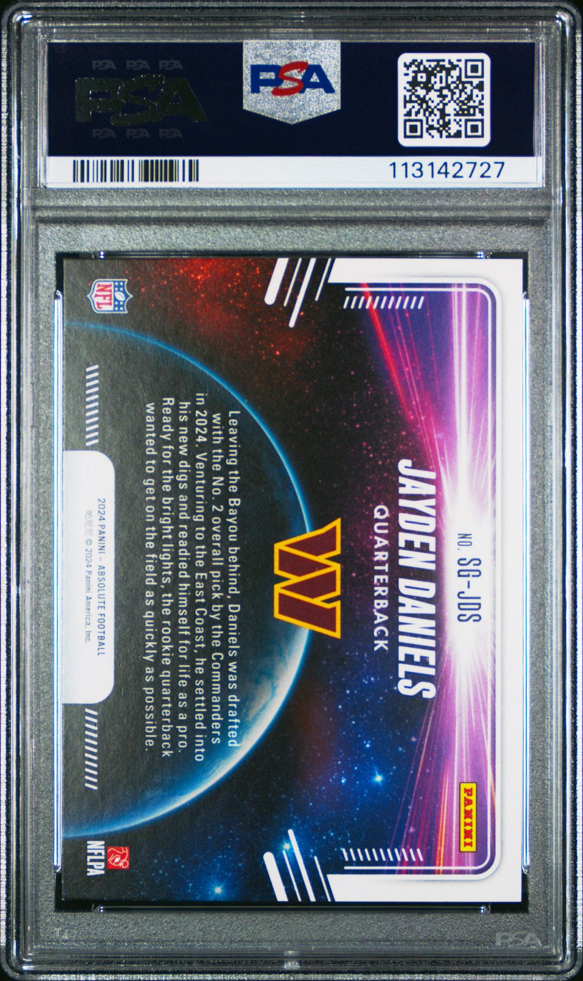 2024 Panini Absolute Star Gazing Jayden Daniels #Sgjds Mint 9 back