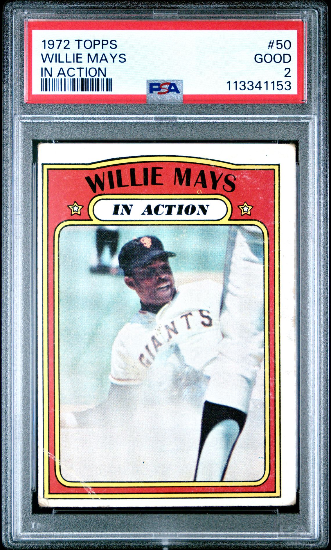 1972 Topps TOPPS IN ACTION #50 Willie Mays front