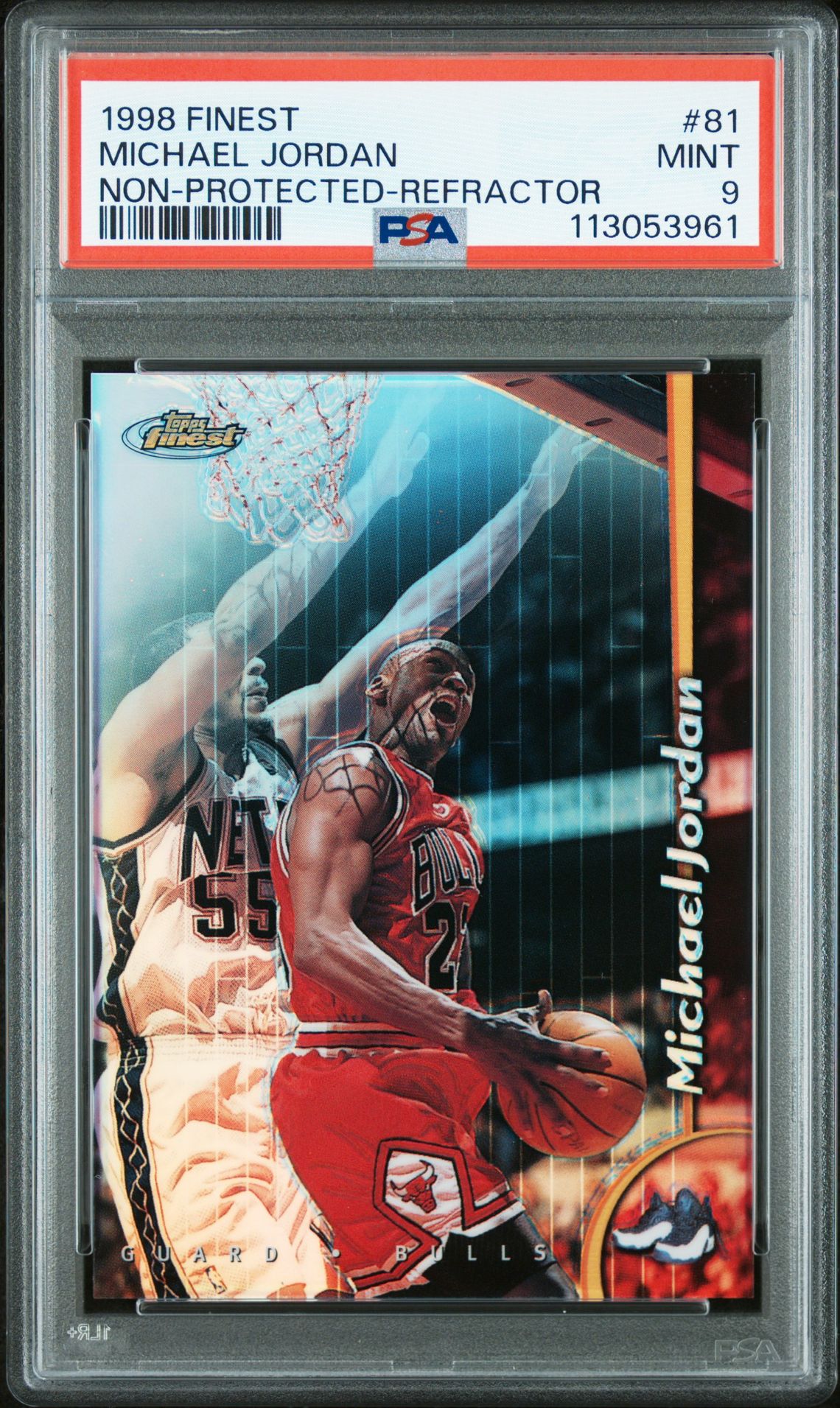 1998 Finest FINEST Refractor #81 Michael Jordan front