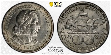 1892 50C Columbian N1