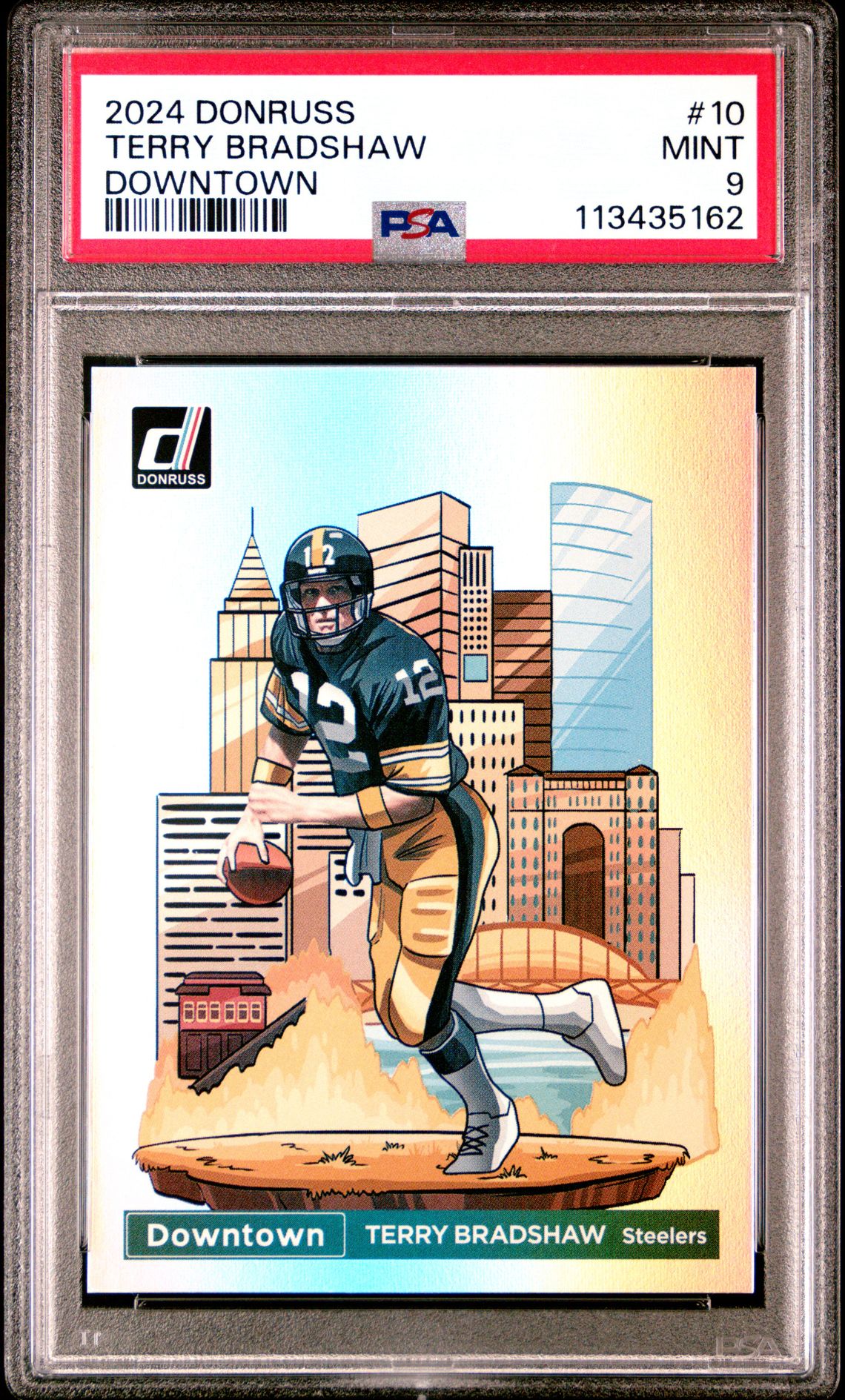 2024 Panini Donruss Downtown! Terry Bradshaw #10 (Downtown) Mint 9 front