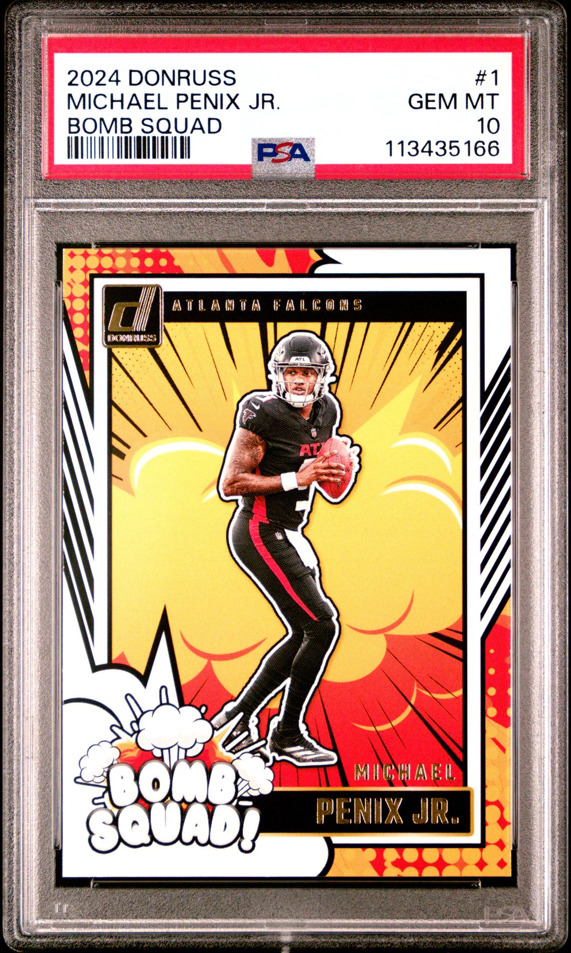 2024 Panini Donruss Bomb Squad Michael Penix Jr. #1 Gem Mt 10 front