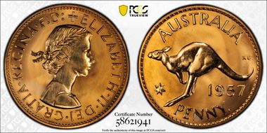 1957 Y. (p) 1D Matte PR64RD