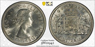 1960(m) Florin KM-60 Ag PR66