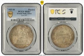 1921-H Piastre Lec-297 MS63