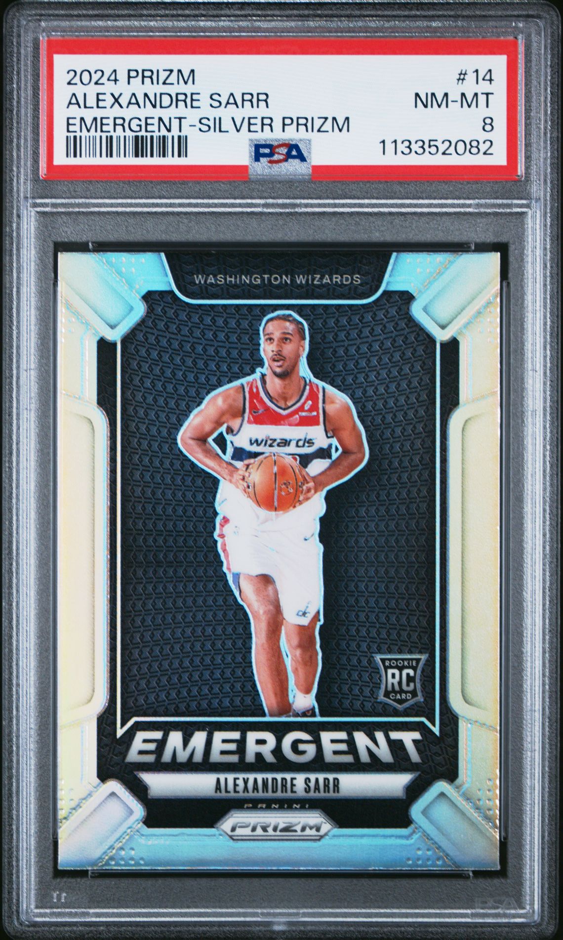 2024 Panini PANINI PRIZM EMERGENT SILVER PRIZM #14 Alexandre Sarr front