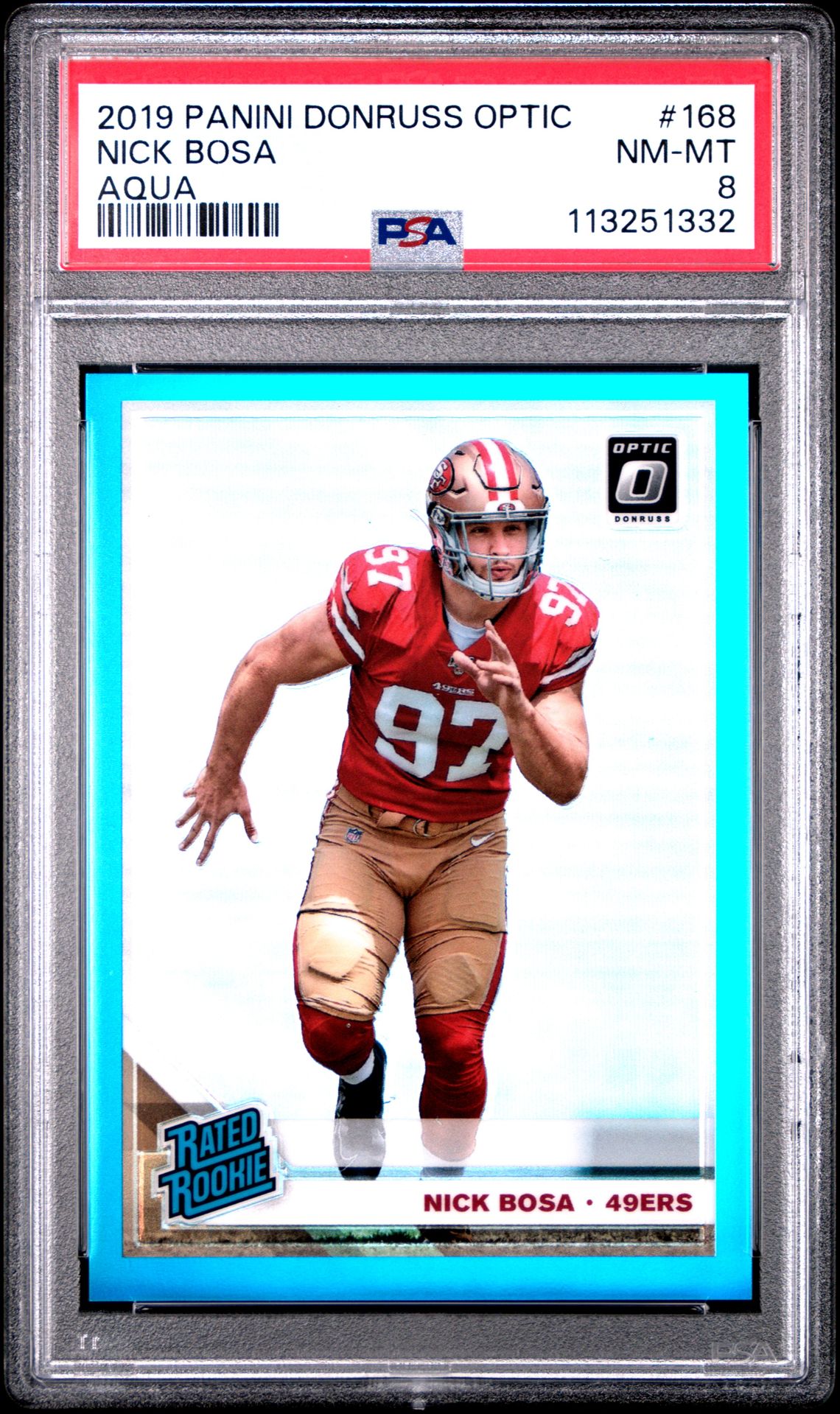 2019 Panini Donruss Optic Aqua Nick Bosa front