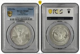 1993-Mo Onza Libertad Ag MS68