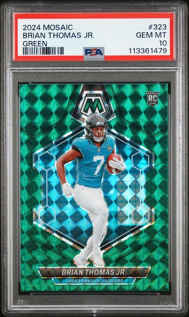 2024 Panini Mosaic Brian Thomas Jr. #323 (Green) Gem Mt 10 front