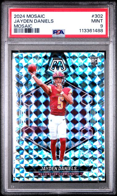 2024 Panini Mosaic Jayden Daniels #302 (Mosaic) Mint 9 front