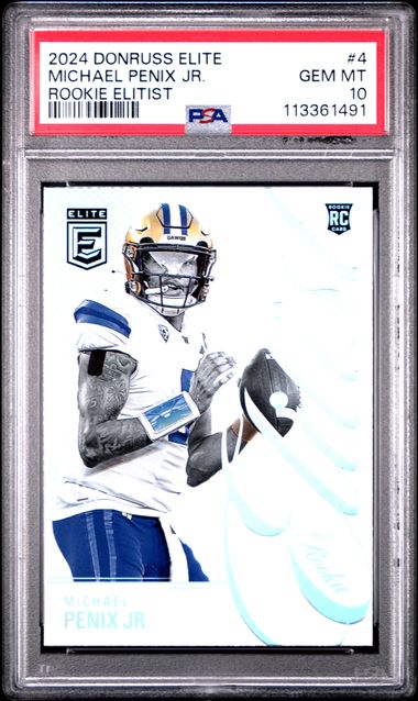 2024 Panini Donruss Elite Rookie Elitist Michael Penix Jr. #4 Gem Mt 10 front