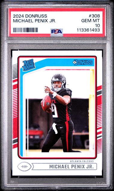 2024 Panini Donruss Michael Penix Jr. #308 Gem Mt 10 front