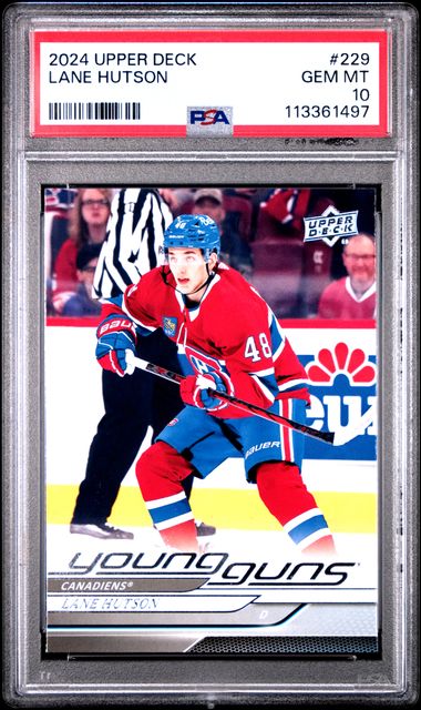 2024 Upper Deck Lane Hutson #229 Gem Mt 10 front