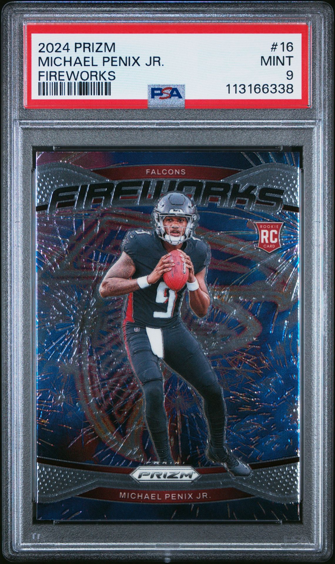 2024 Panini Prizm Fireworks Michael Penix Jr. #16 Mint 9 front