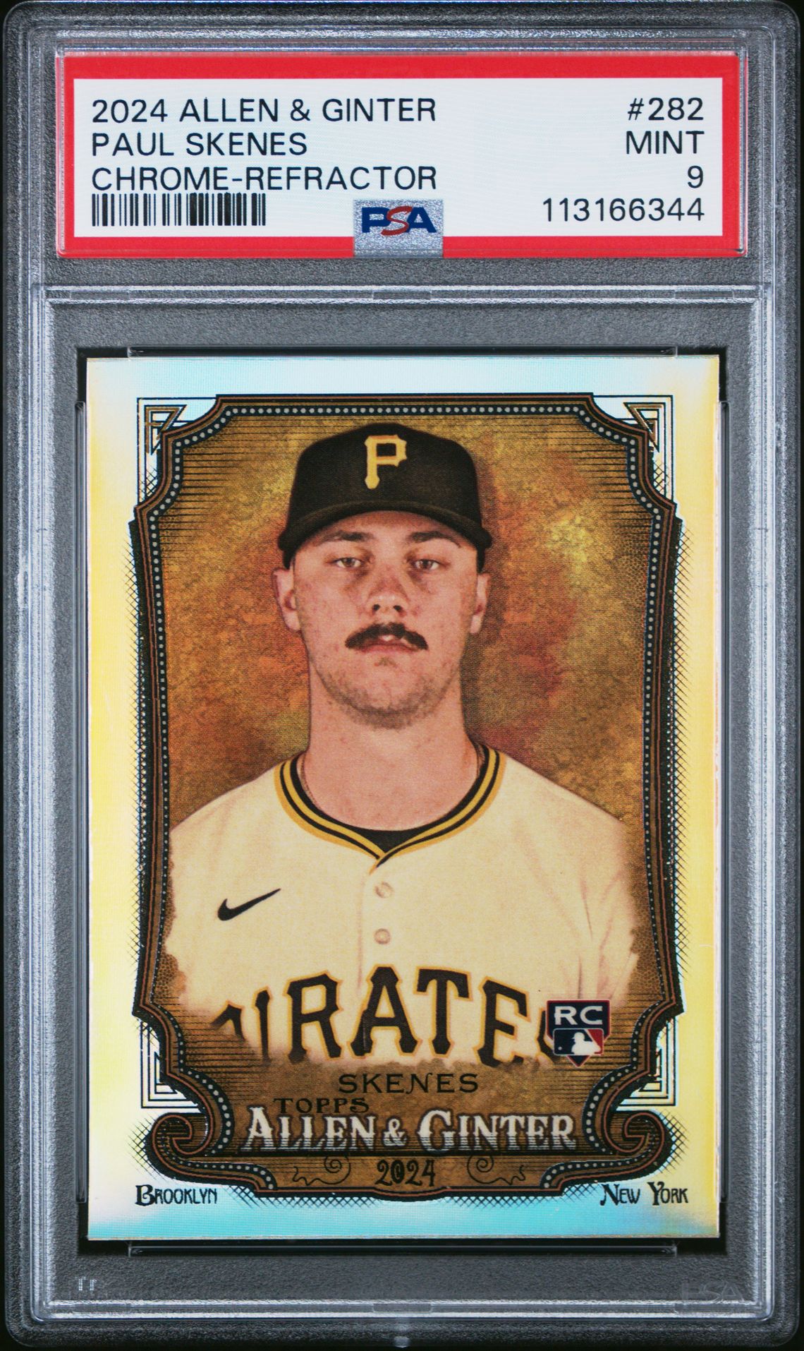 2024 Topps Allen & Ginter Paul Skenes #282 (Chrome-Refractor) Mint 9 front