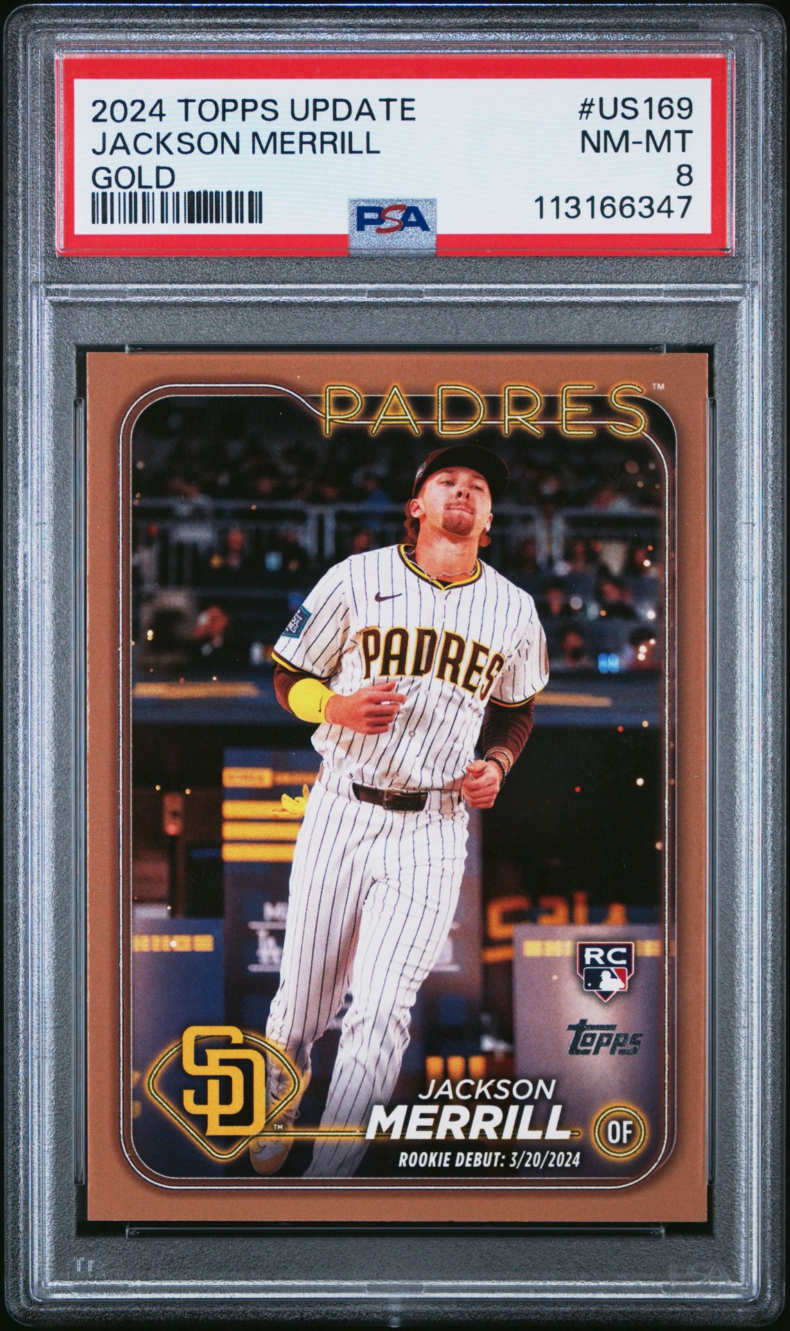 2024 Topps Update Jackson Merrill #Us169 (Gold) Nm-Mt 8 front