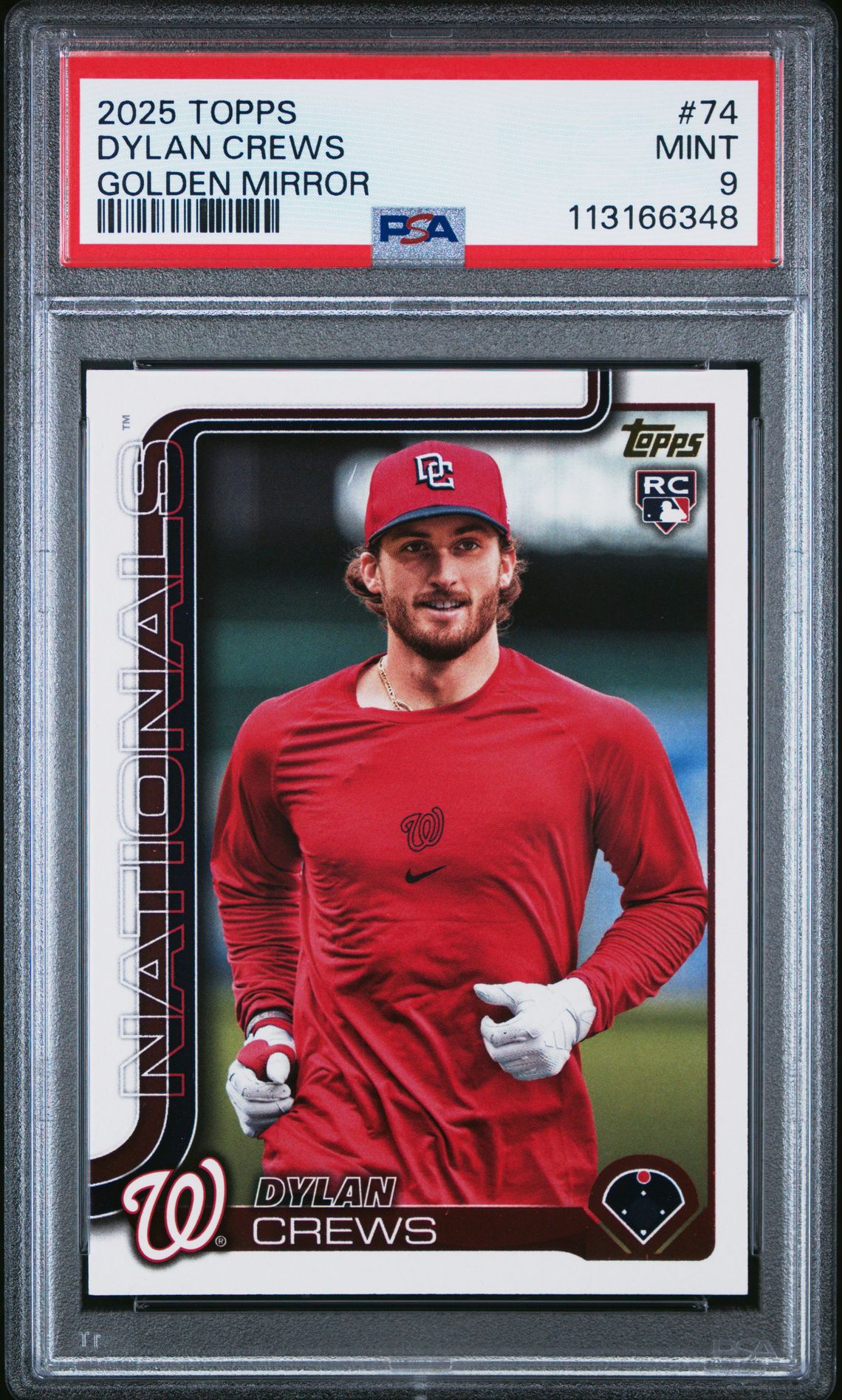 2025 Topps Dylan Crews #74 (Golden Mirror) Mint 9 front
