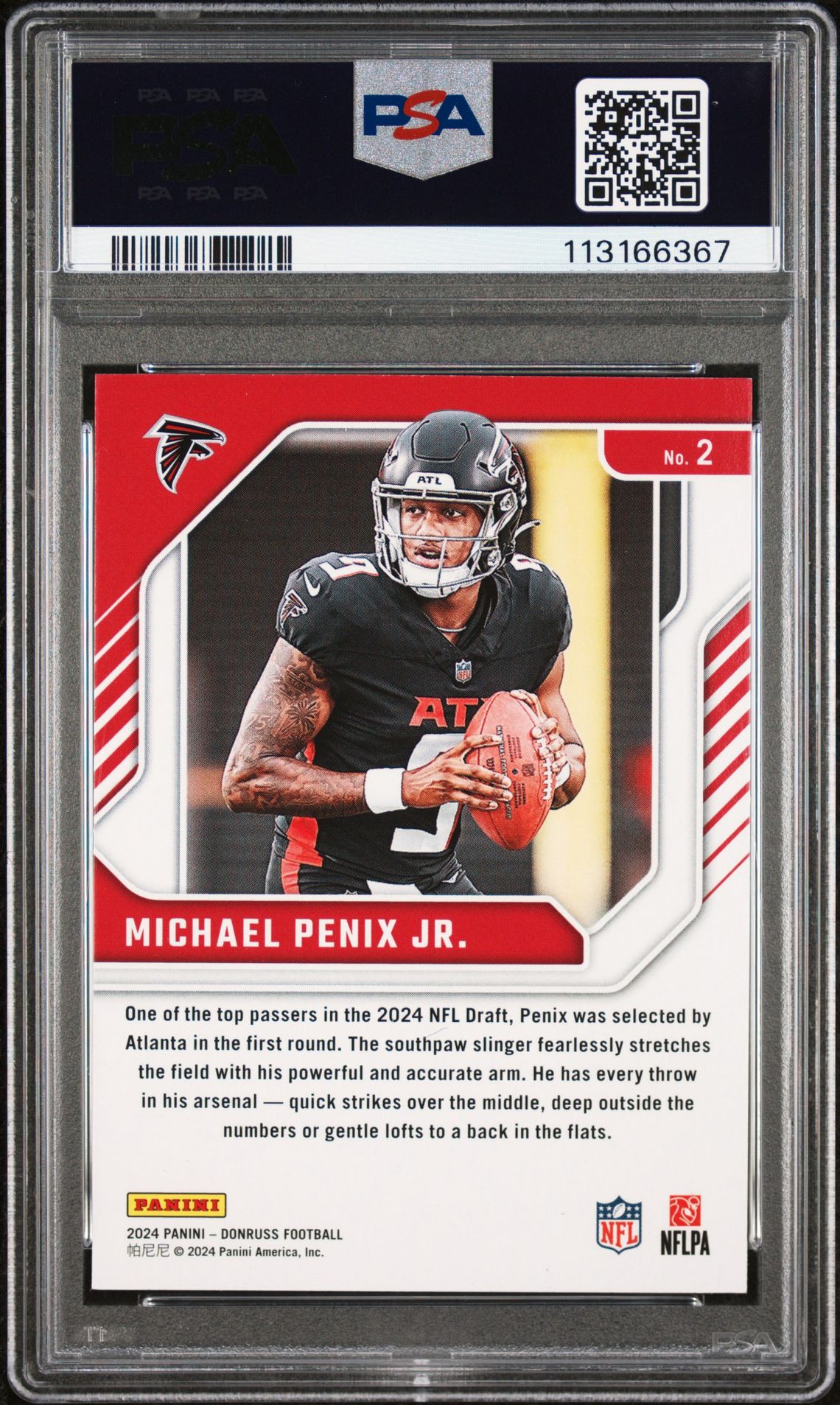 2024 Panini Donruss The Elite Series Rookies Michael Penix Jr. #2 Mint 9 back