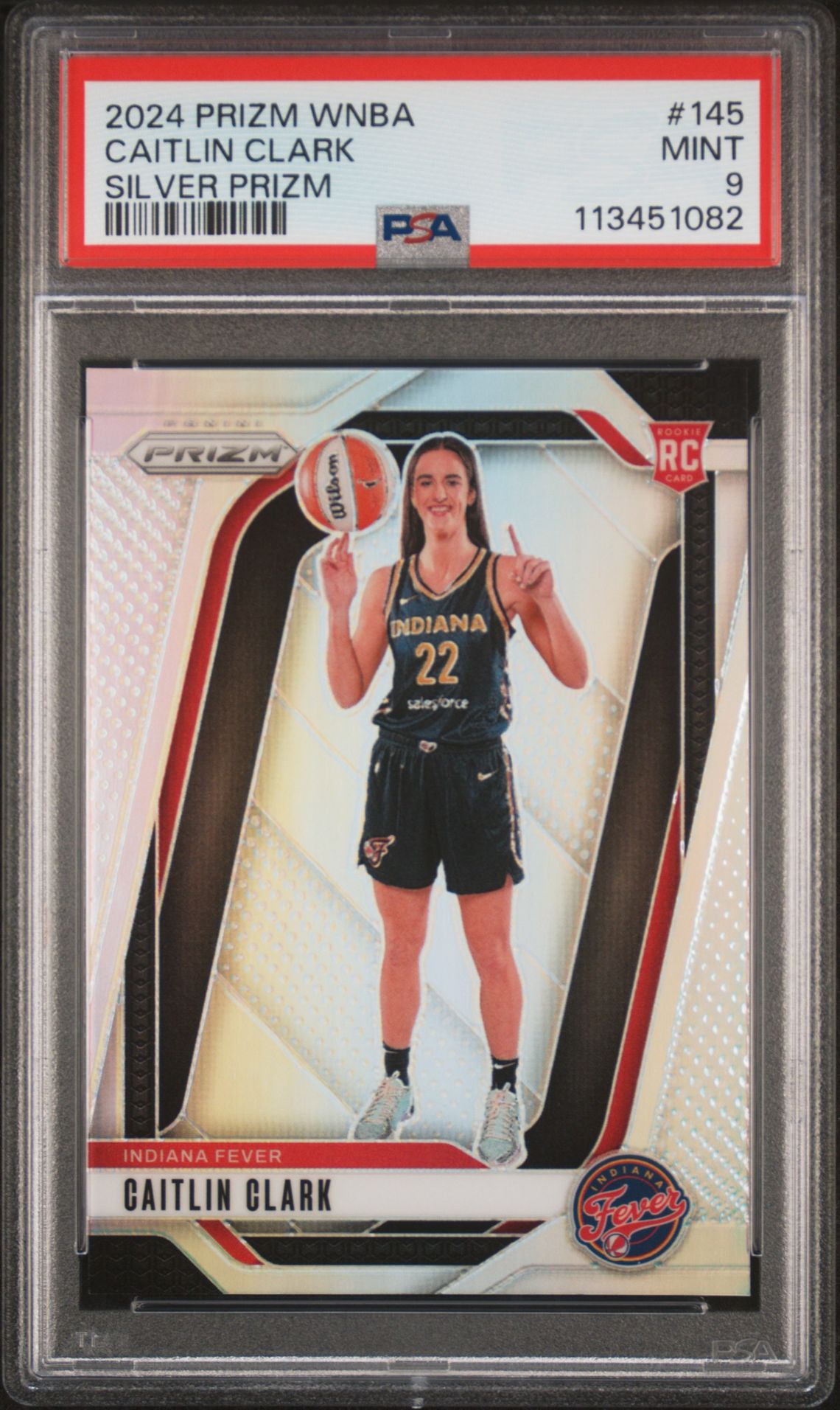 2024 Panini Prizm Wnba Caitlin Clark #145 (Silver Prizm) Mint 9 front
