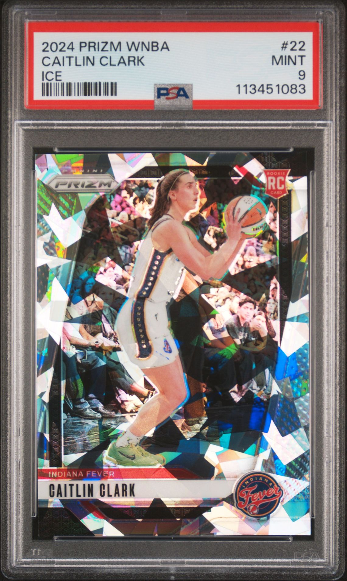 2024 Panini Prizm Wnba Caitlin Clark #22 (Ice) Mint 9 front