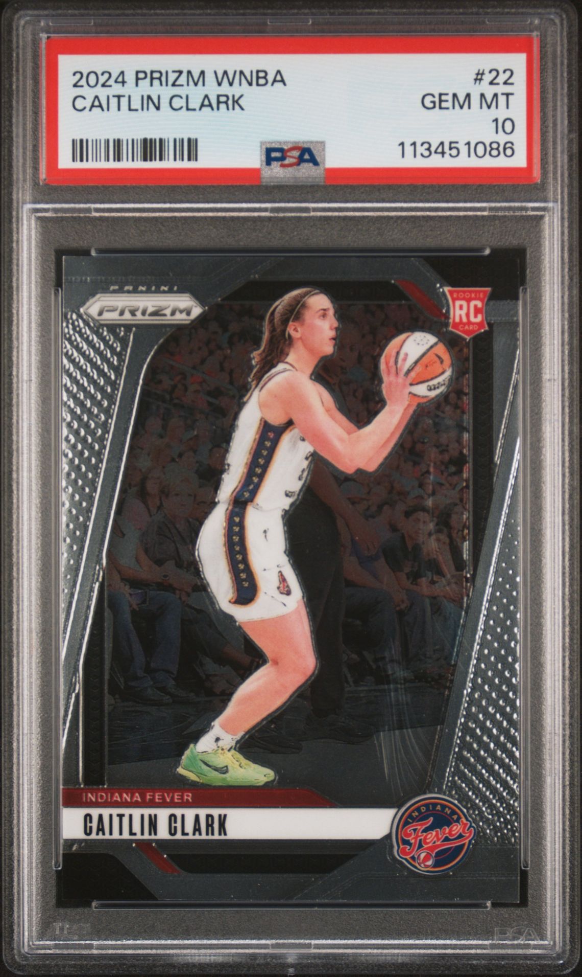 2024 Panini Prizm Wnba Caitlin Clark #22 Gem Mt 10 front