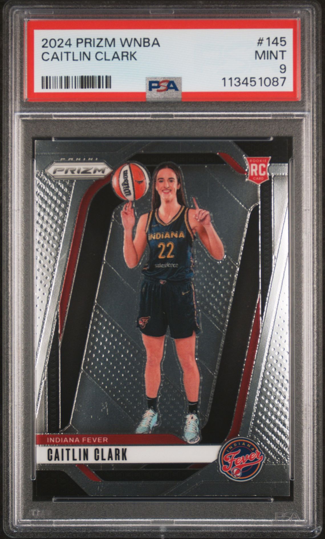 2024 Panini Prizm Wnba Caitlin Clark #145 Mint 9 front