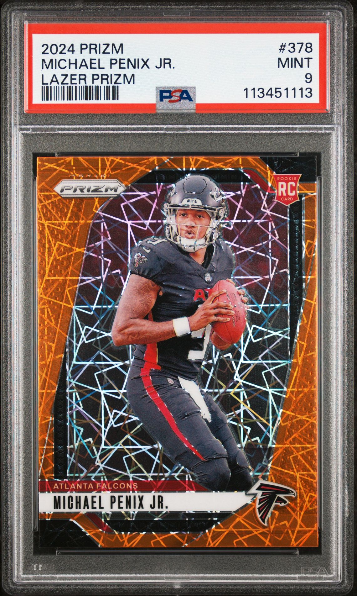 2024 Panini Prizm Michael Penix Jr. #378 (Lazer Prizm) Mint 9 front