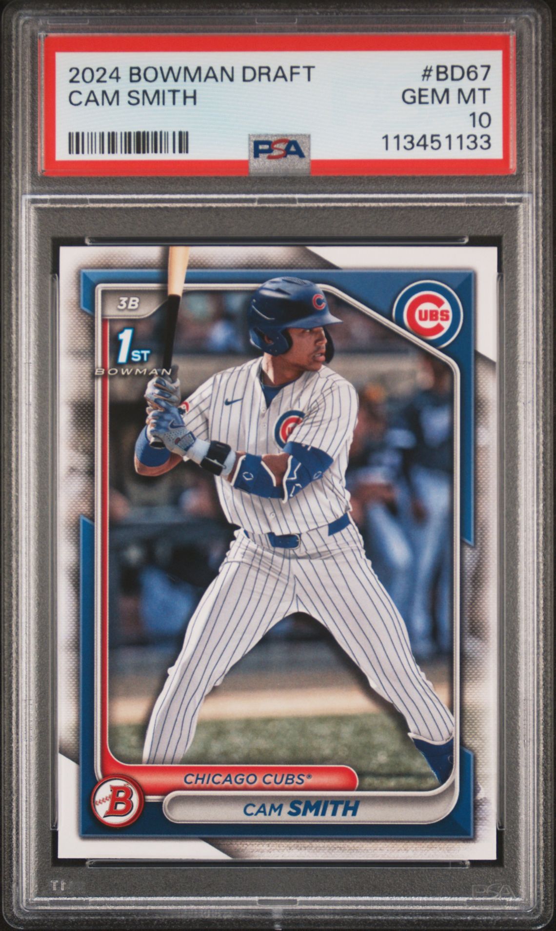 2024 Bowman Draft Cam Smith #Bd67 Gem Mt 10 front