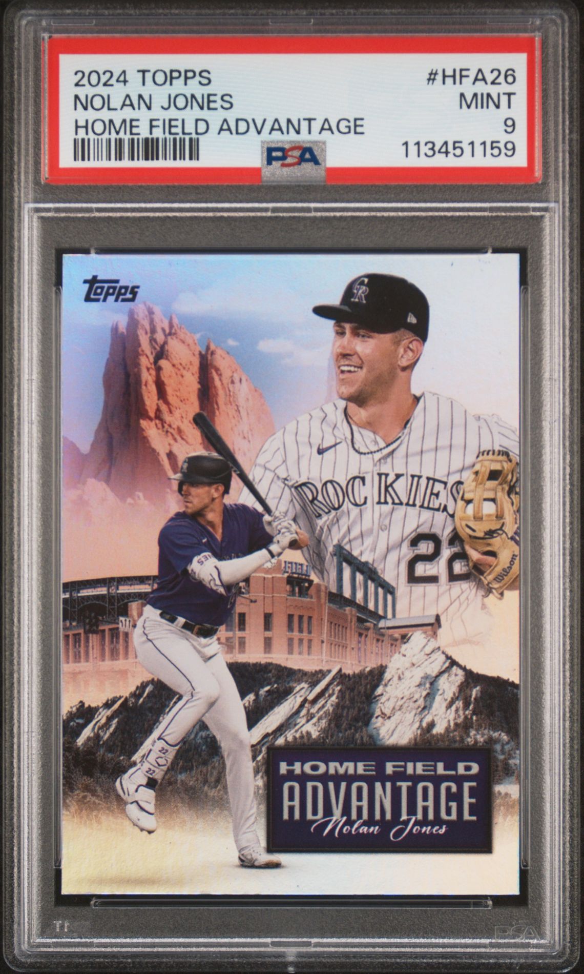 2024 Topps Home Field Advantage Nolan Jones #Hfa26 (Update) Mint 9 front