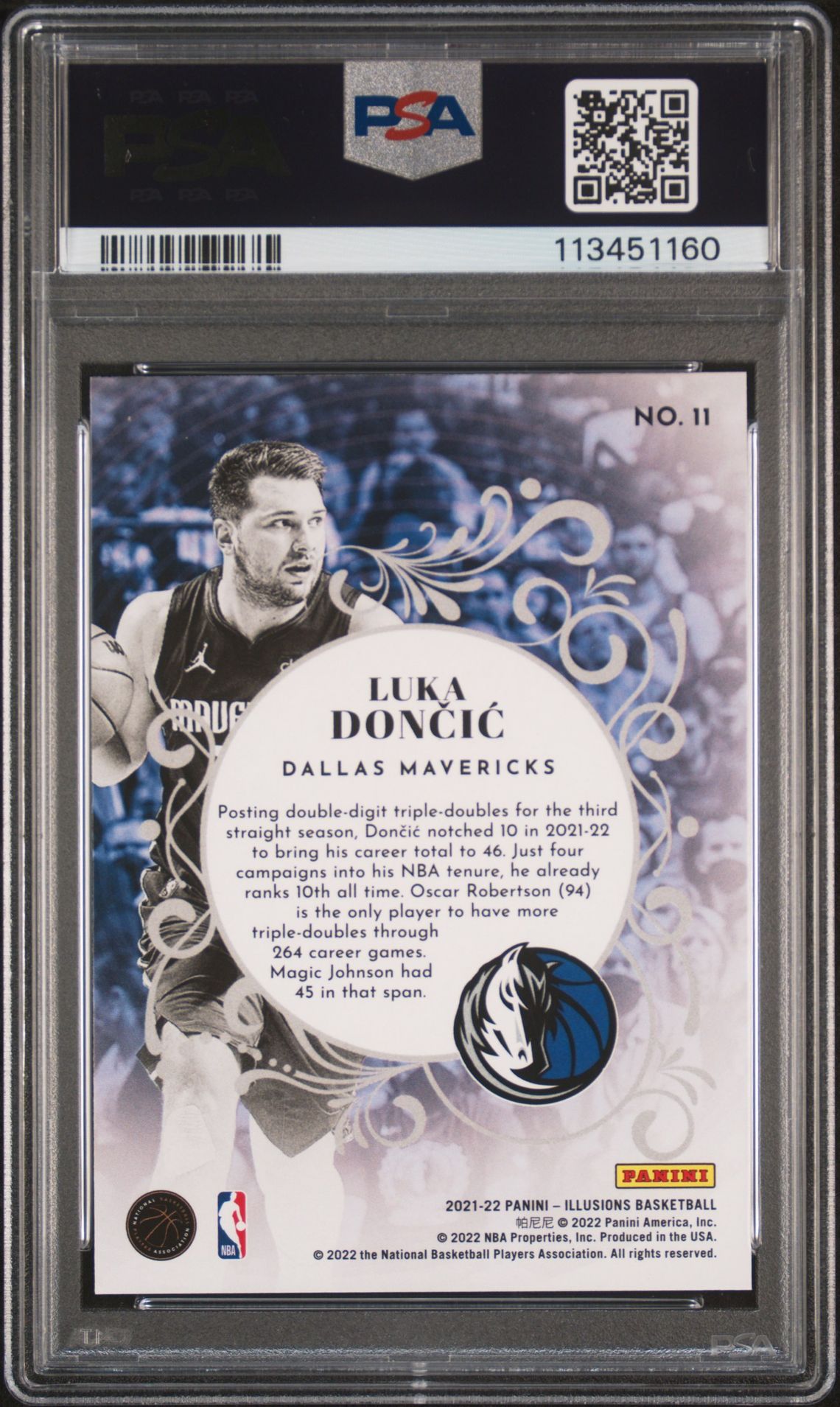 2021 Panini Illusions King Of Cards Luka Doncic #11 (King Of Cards) Mint 9 back