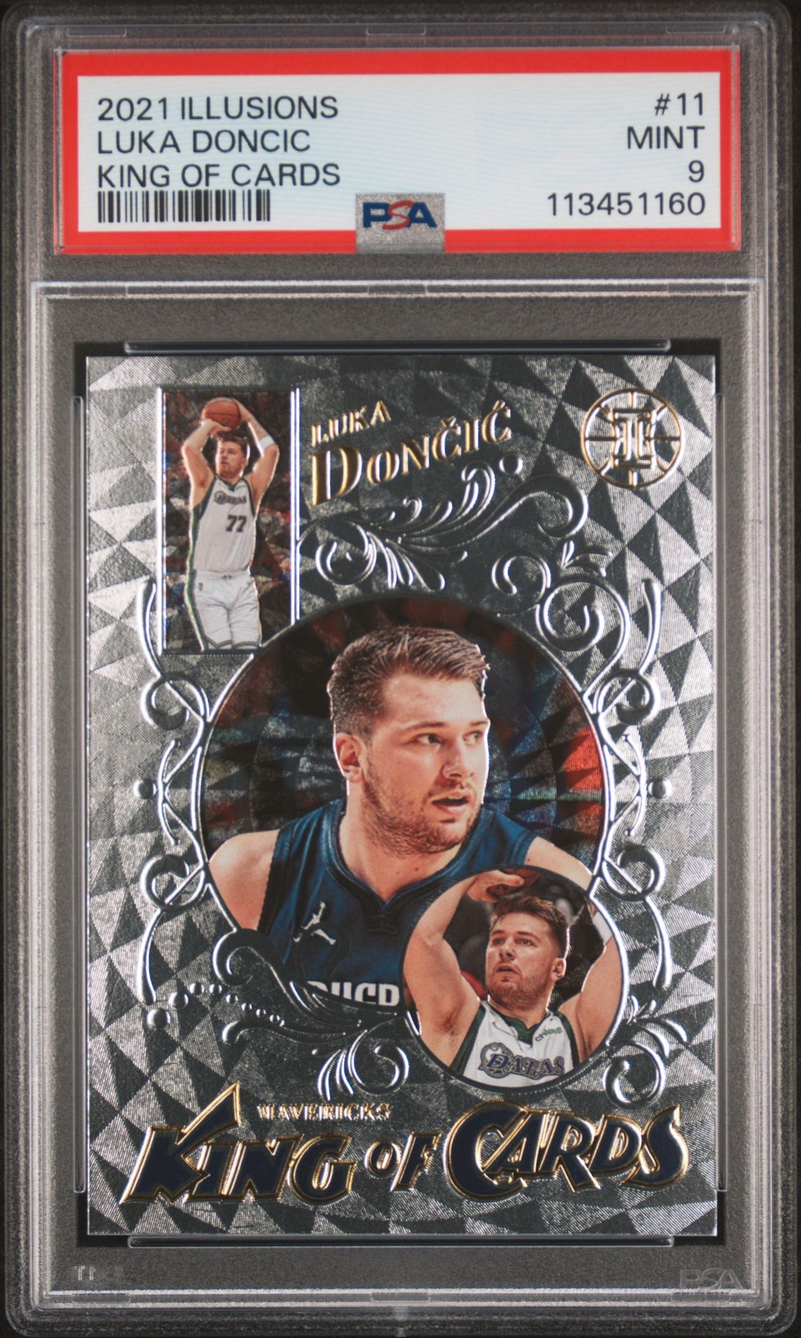 2021 Panini Illusions King Of Cards Luka Doncic #11 (King Of Cards) Mint 9 front