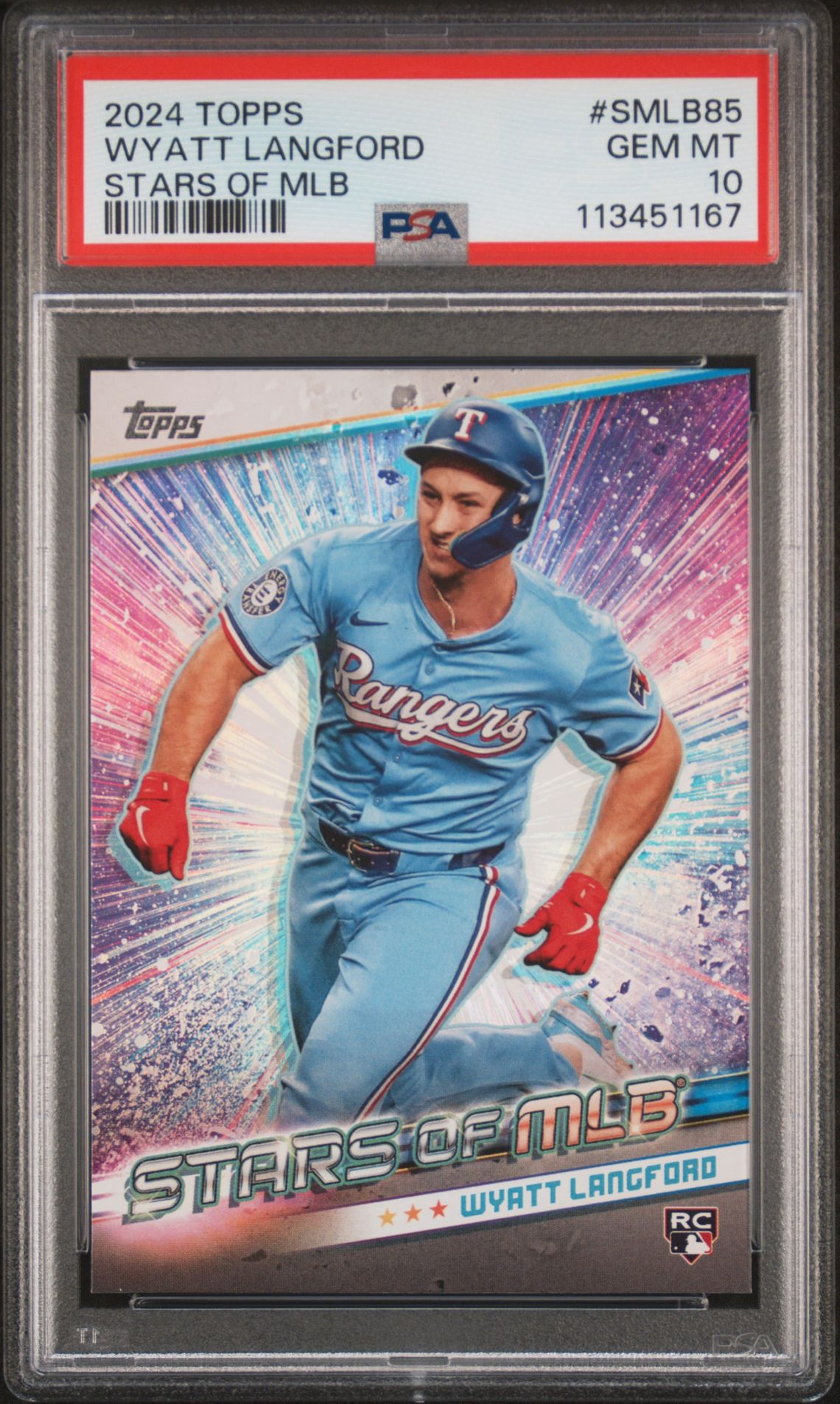 2024 Topps Stars Of Mlb Wyatt Langford #Smlb85 (Update) Gem Mt 10 front