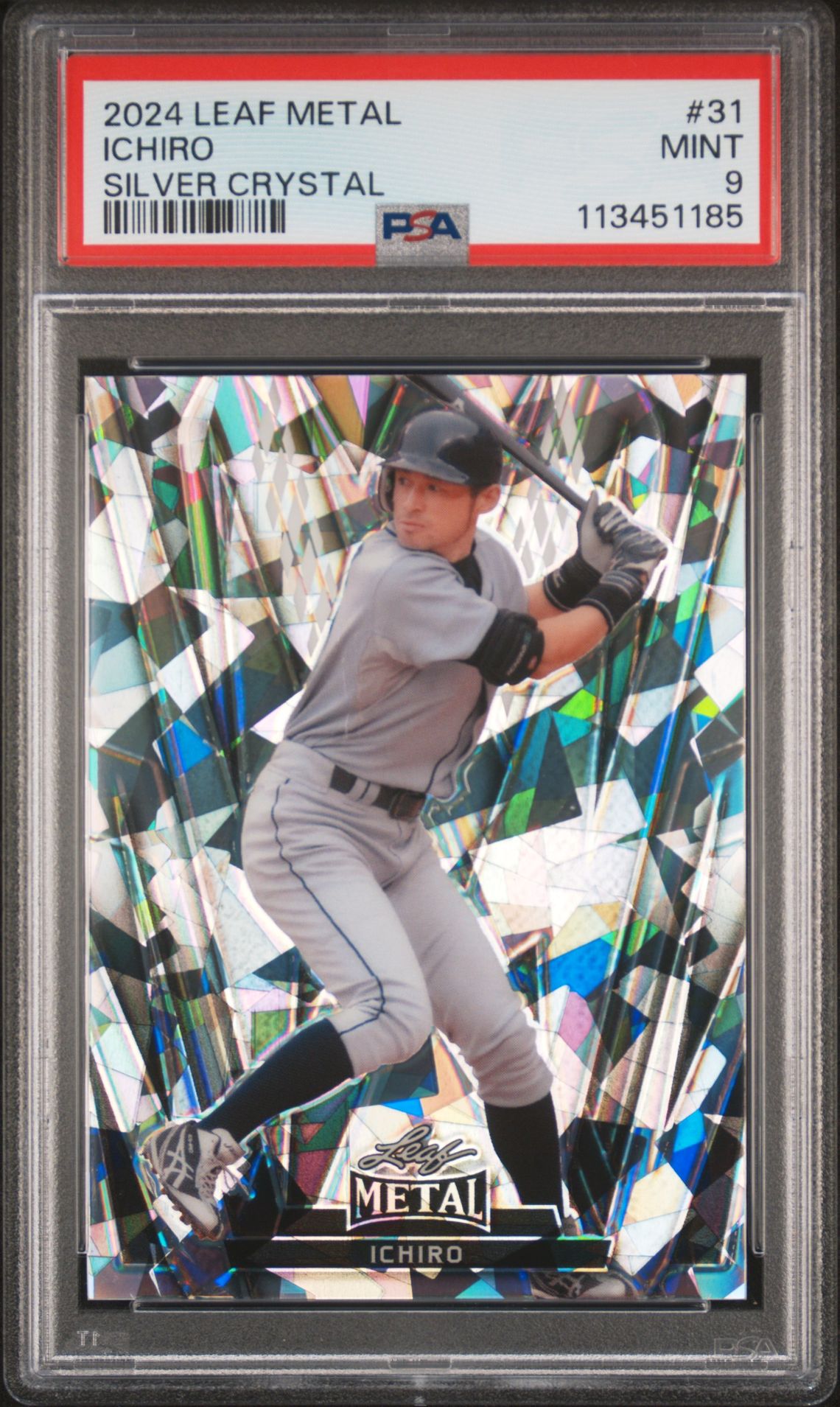 2024 Leaf Metal Ichiro #31 (Silver Crystal) Mint 9 front