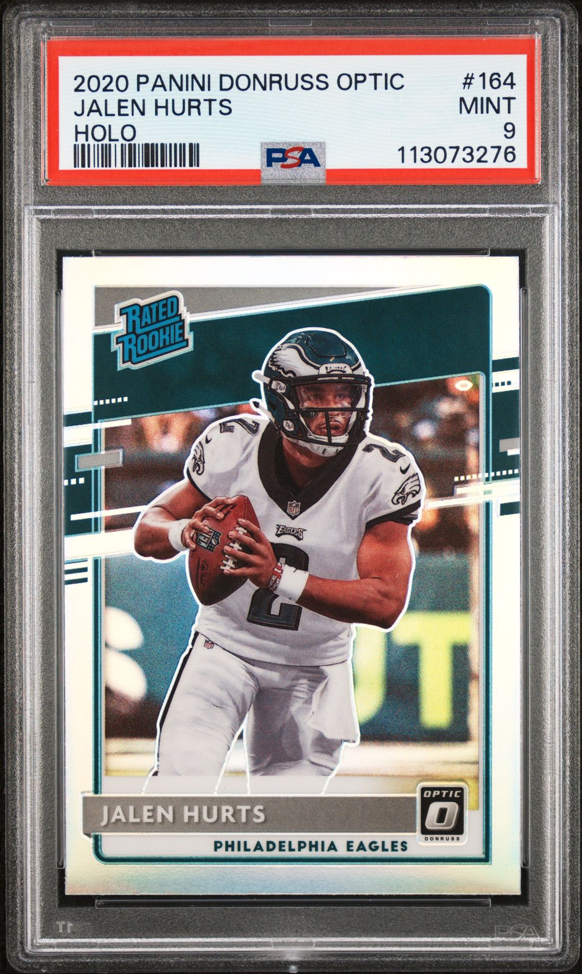 2020 Panini Donruss Optic Jalen Hurts #164 (Holo) Mint 9 front