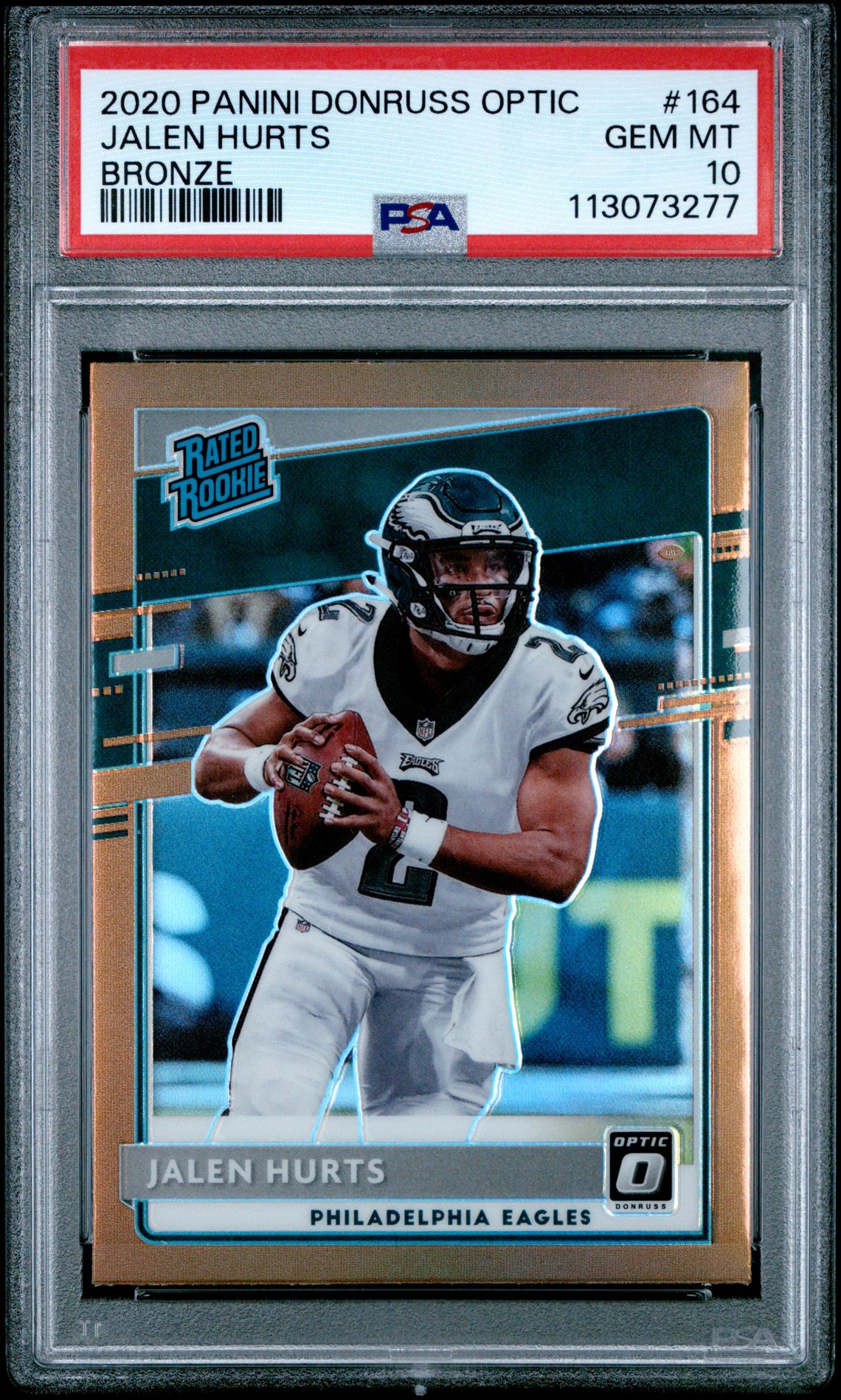 2020 Panini Donruss Optic Jalen Hurts #164 (Bronze) Gem Mt 10 front