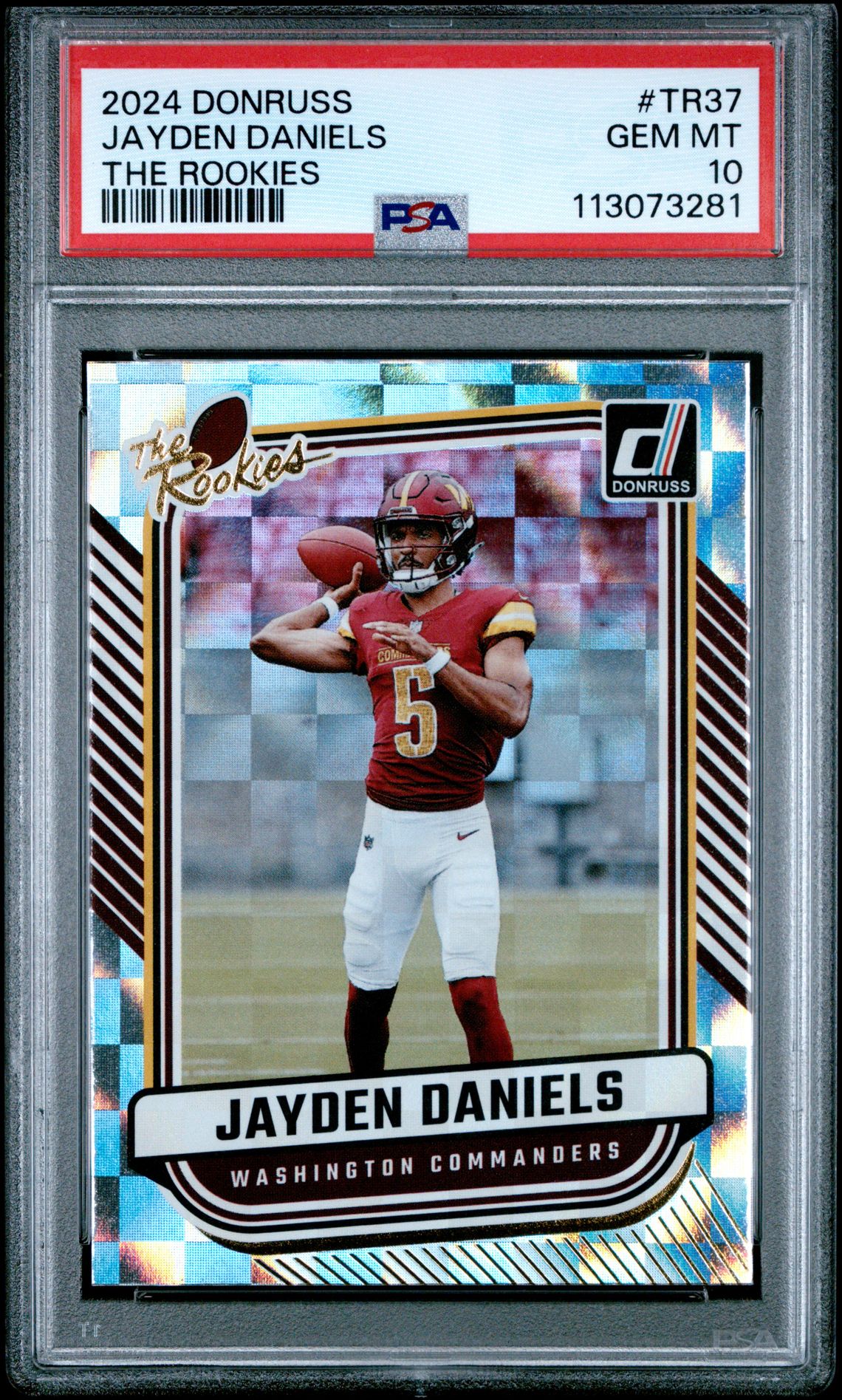 2024 Panini Donruss The Rookies Jayden Daniels #Tr37 Gem Mt 10 front