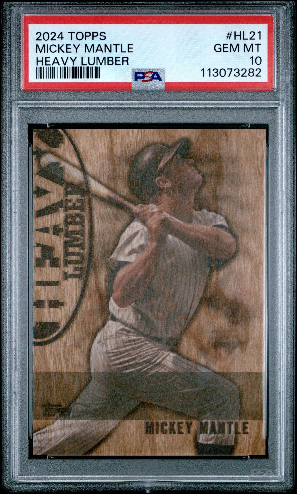 2024 Topps Heavy Lumber Mickey Mantle #Hl21 (Series 2) Gem Mt 10 front