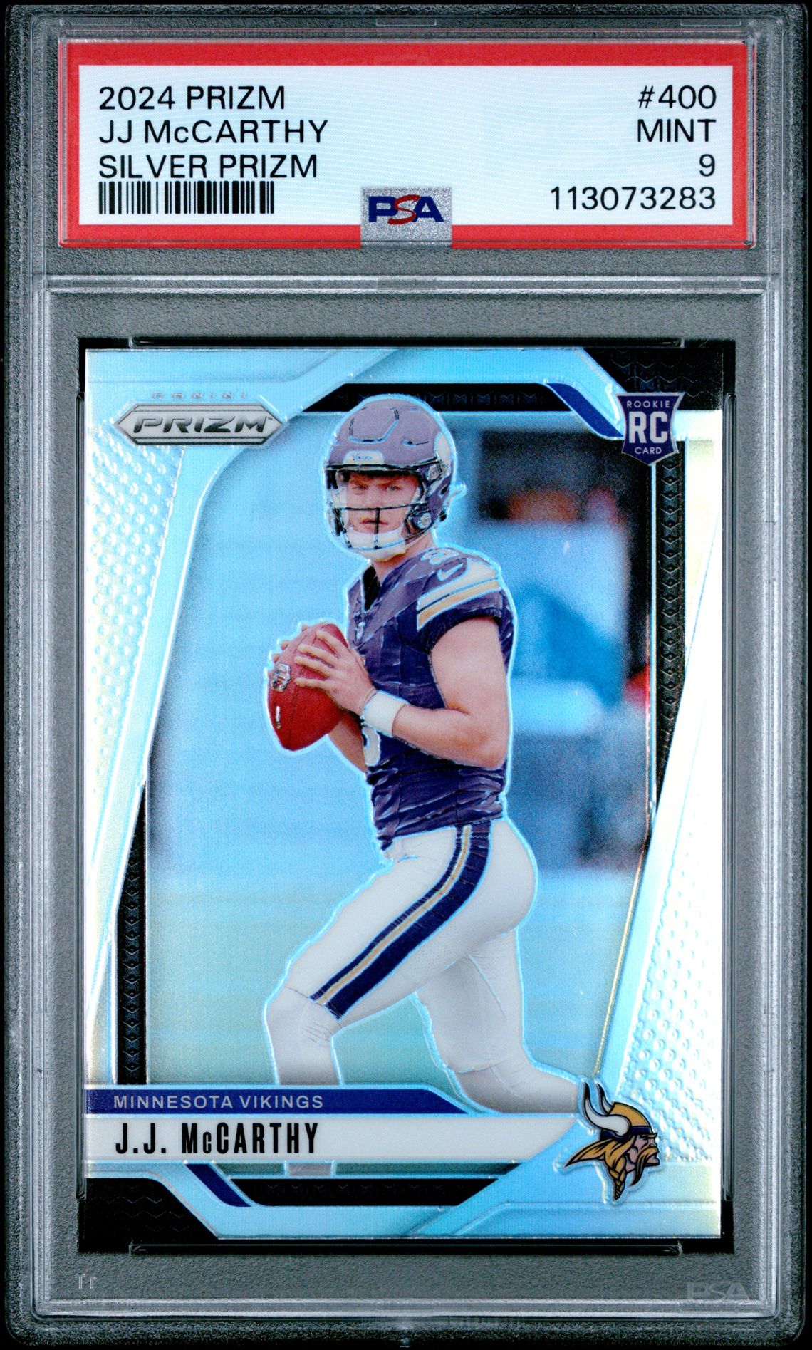2024 Panini Prizm Jj Mccarthy #400 (Silver Prizm) Mint 9 front