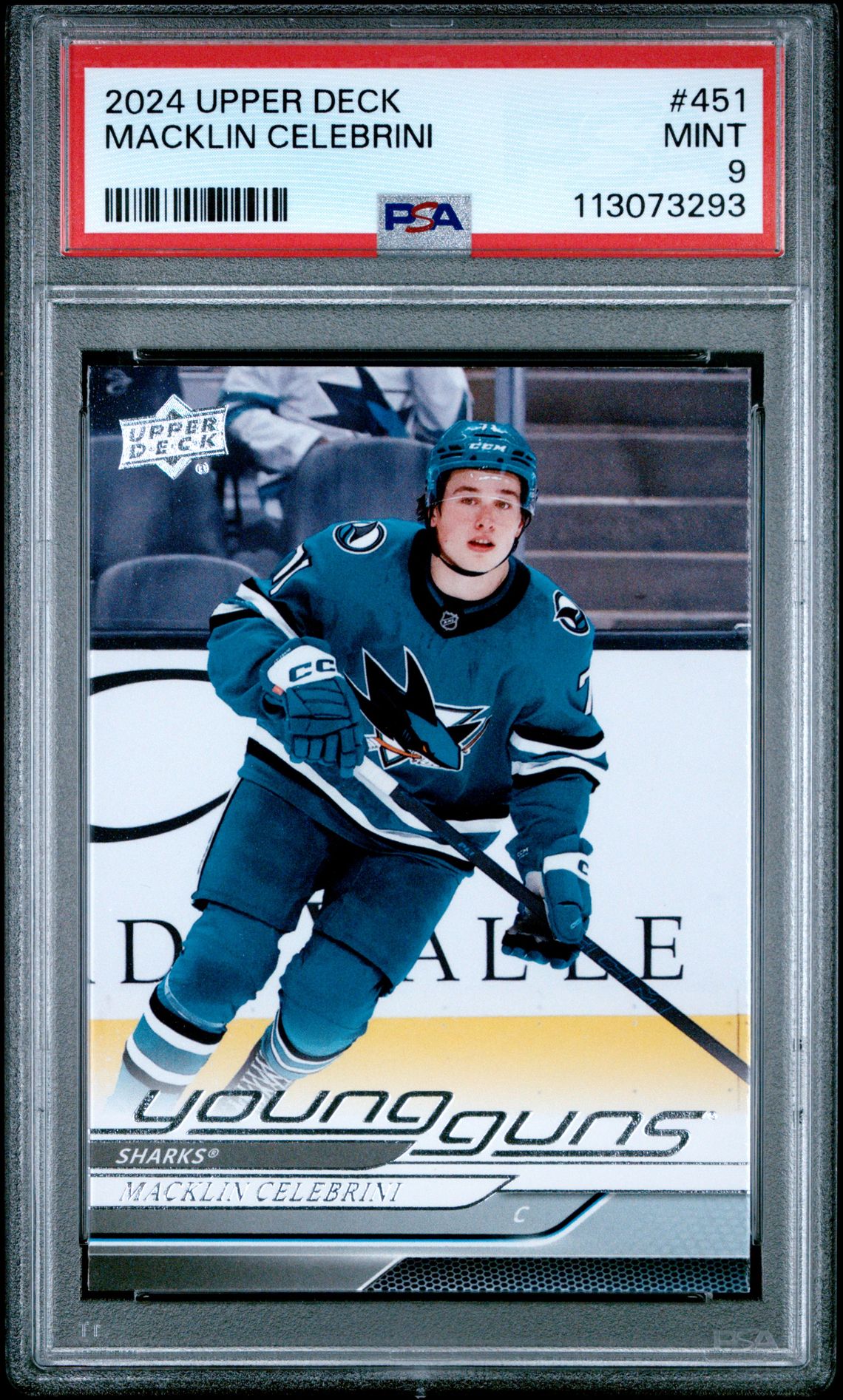 2024 Upper Deck Macklin Celebrini #451 Mint 9 front