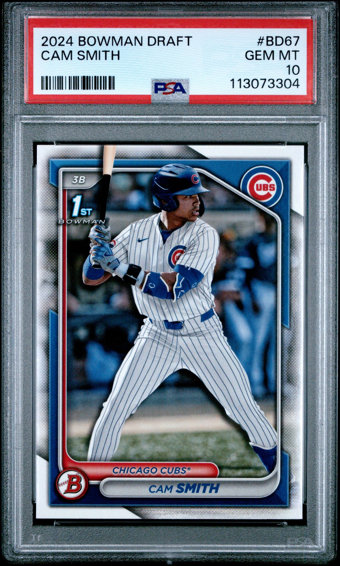 2024 Bowman Draft Cam Smith #Bd67 Gem Mt 10 front