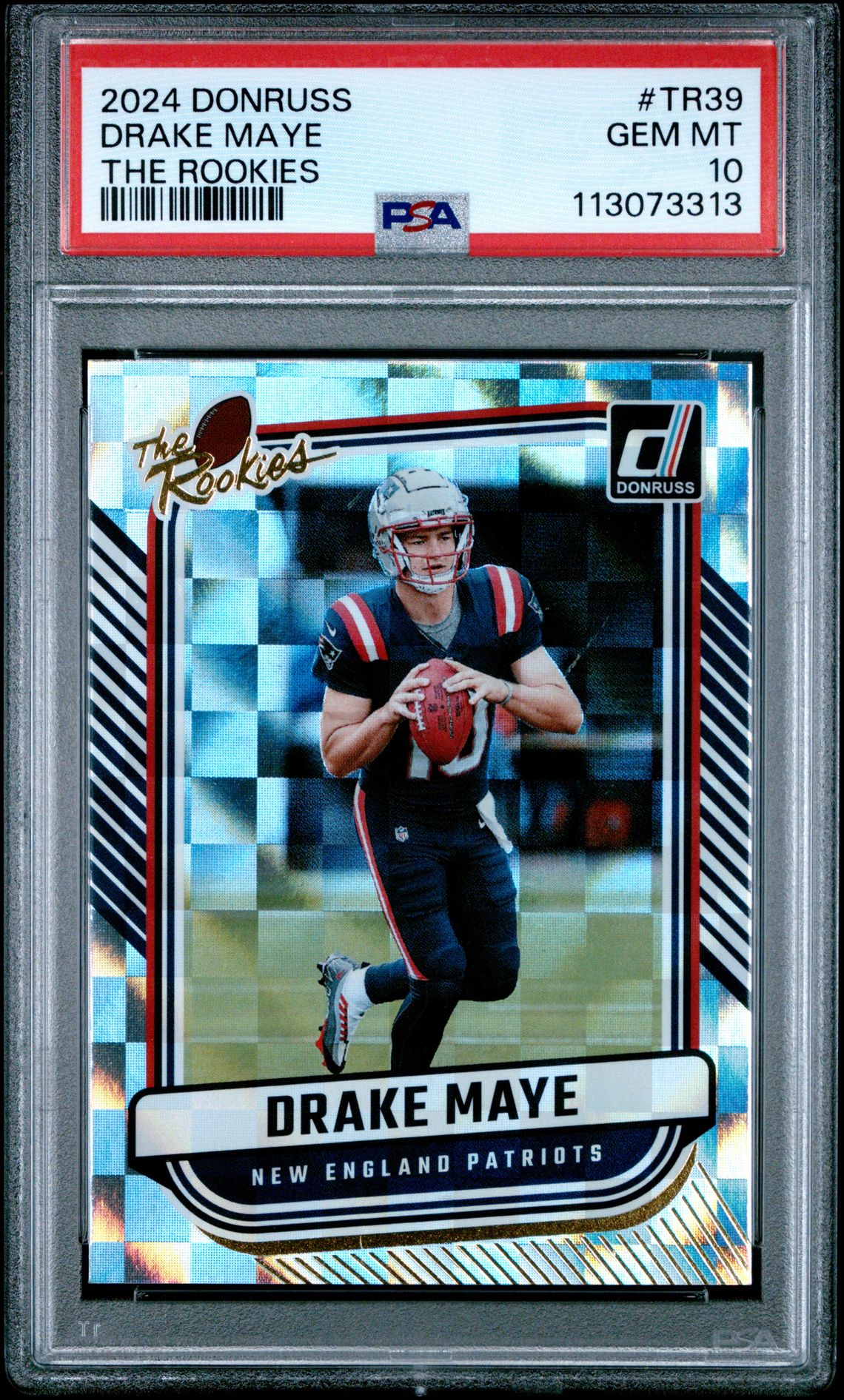 2024 Panini Donruss The Rookies Drake Maye #Tr39 Gem Mt 10 front