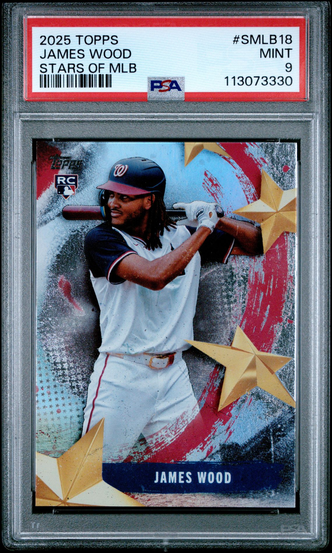 2025 Topps Stars Of Mlb James Wood #Smlb18 Mint 9 front