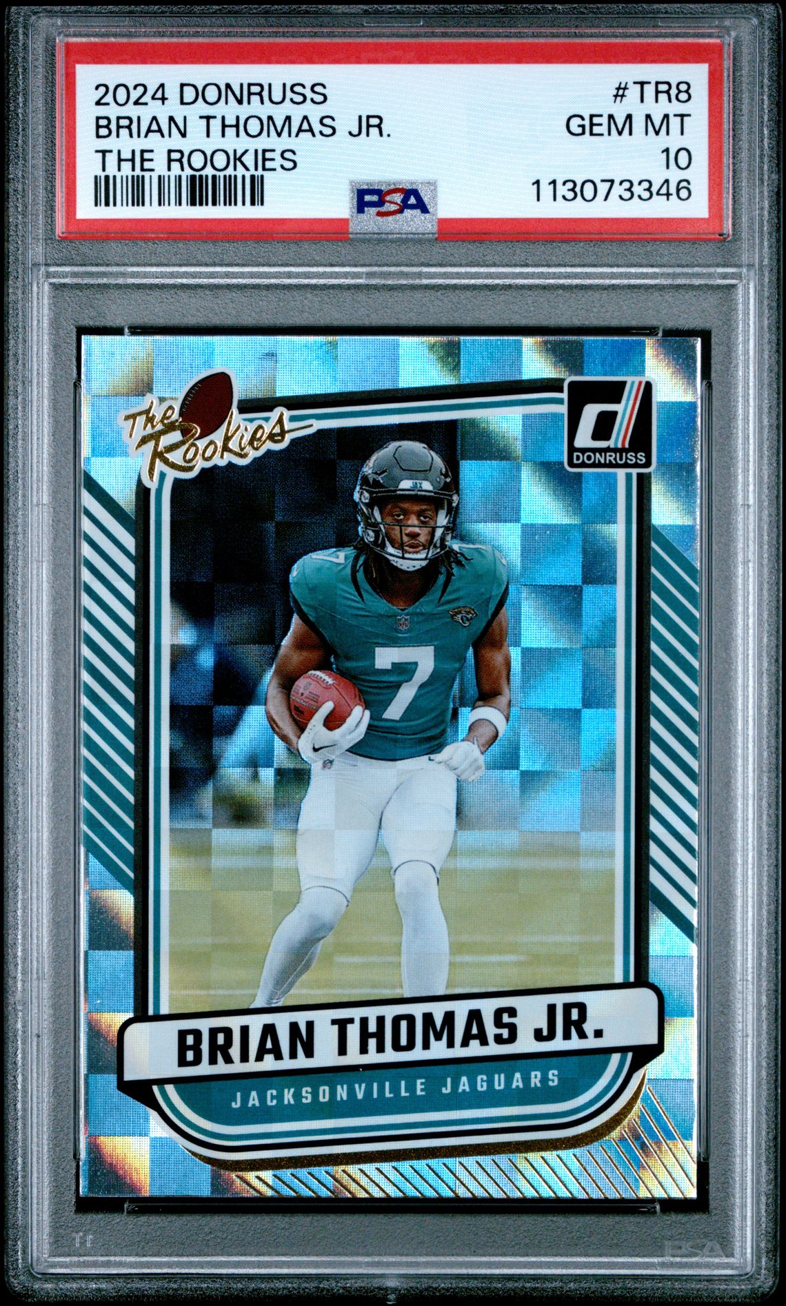 2024 Panini Donruss The Rookies Brian Thomas Jr. #Tr8 Gem Mt 10 front