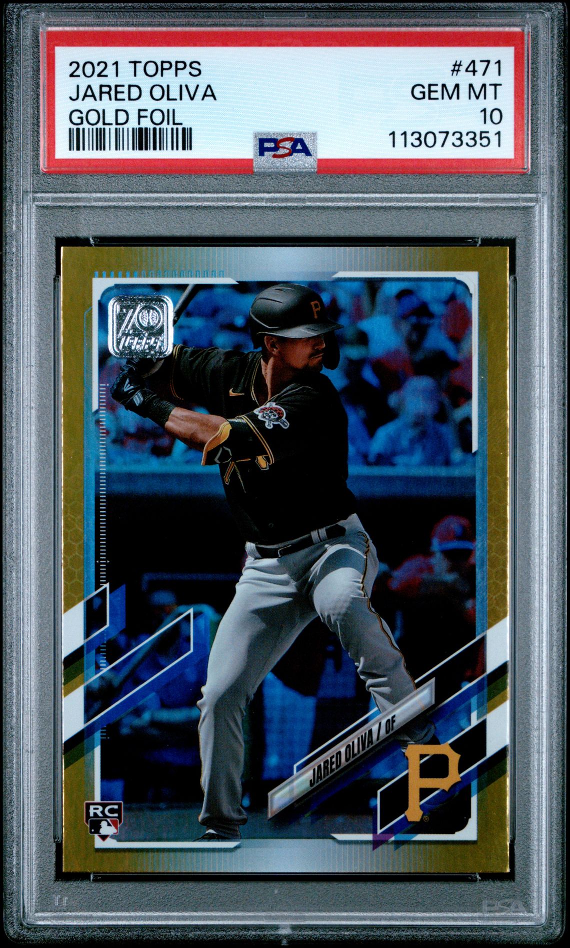 2021 Topps Jared Oliva #471 (Gold Foil) Gem Mt 10 front