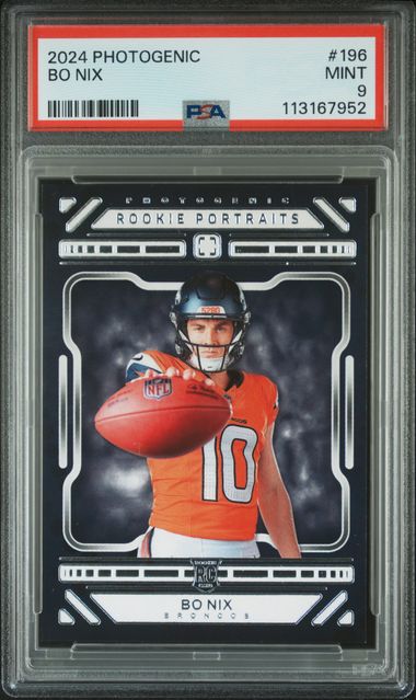 2024 Panini Photogenic Bo Nix #196 Mint 9 front